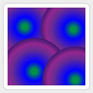 Gradient circles in purple blue and green Magnet